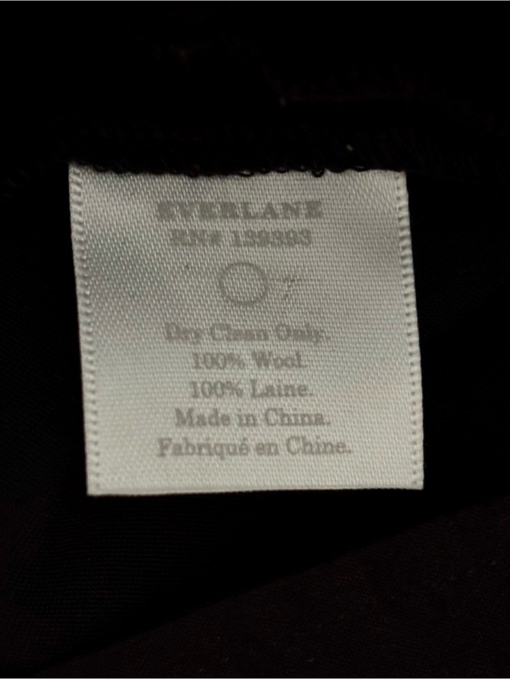 Everlane Wool Trousers Black W12 - Picture 10 of 10